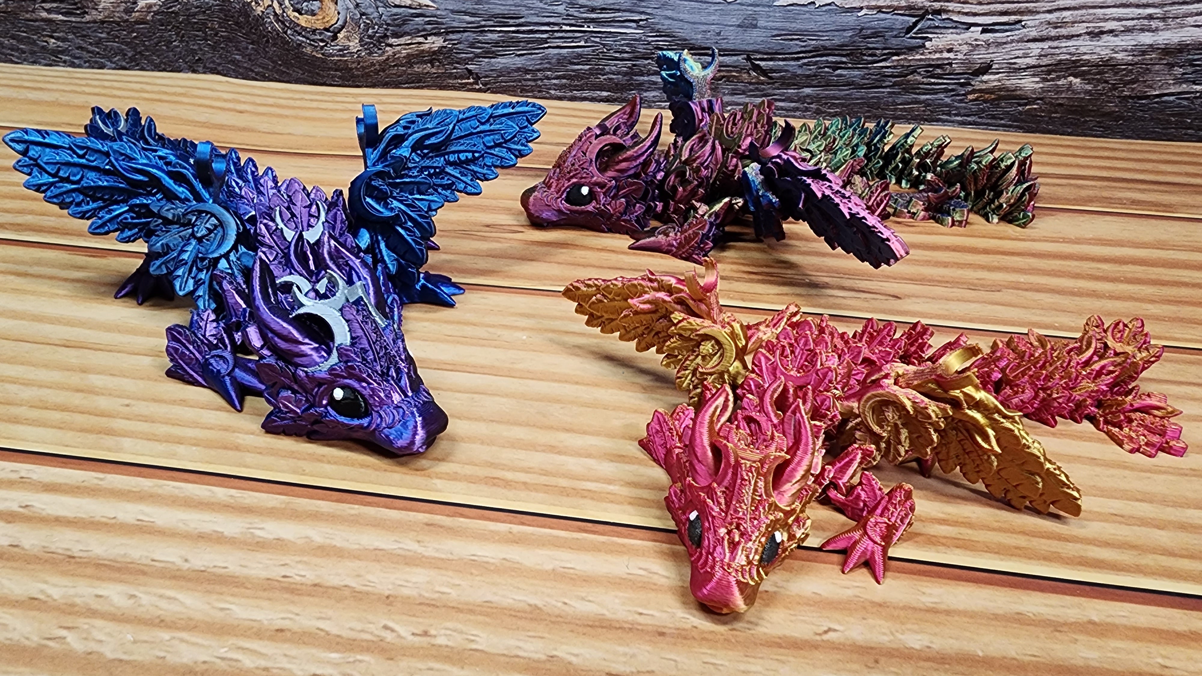 Baby Wing Lunar Dragon - 3D Printed Fidget