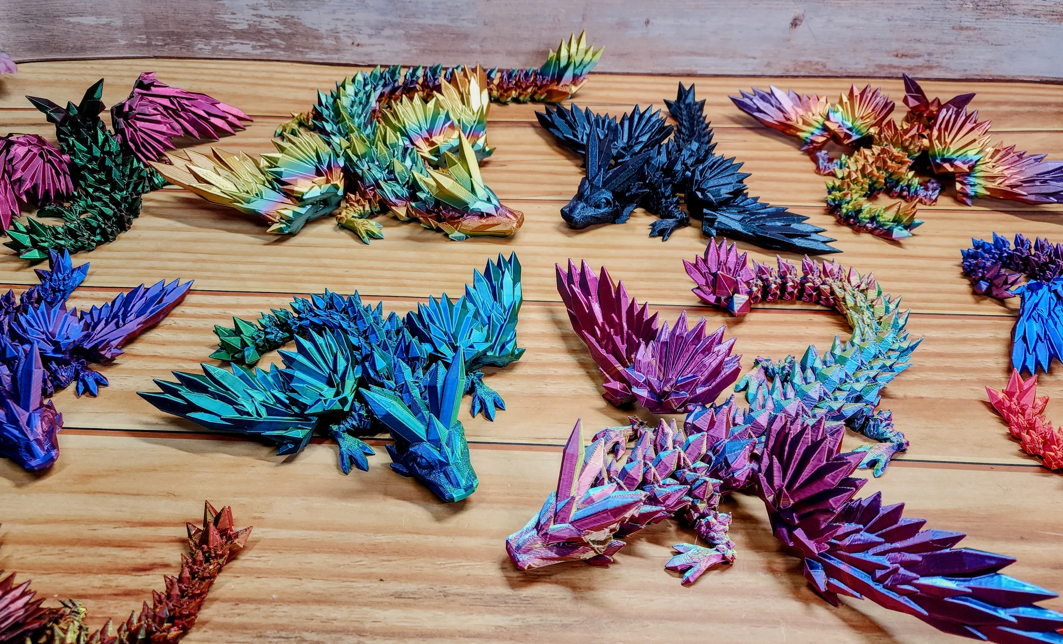 Crystal Wing Dragon - Articulated 3d Print