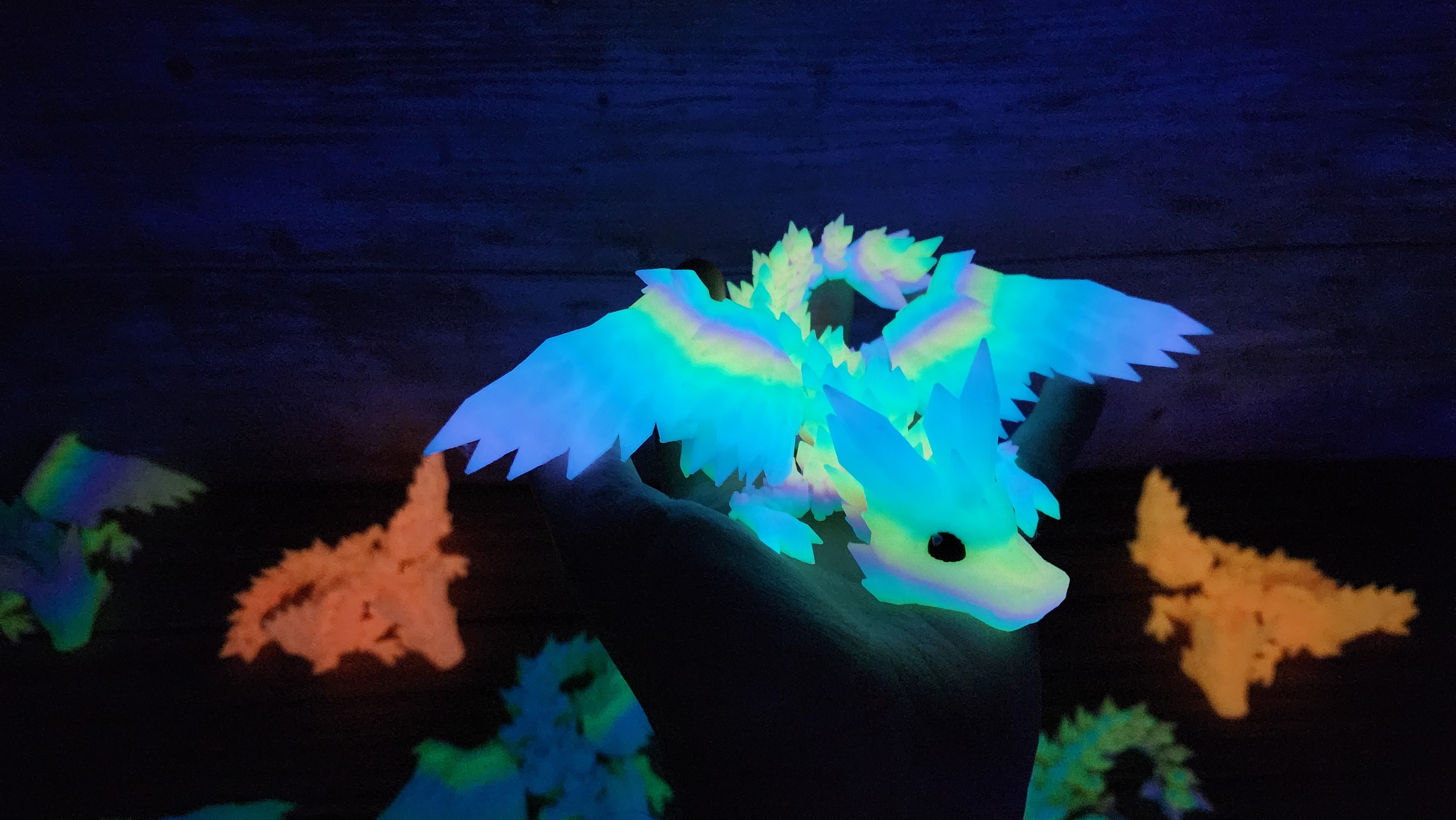 GlowMagic Crystal Wing Baby Dragon - 3D Printed Fidget