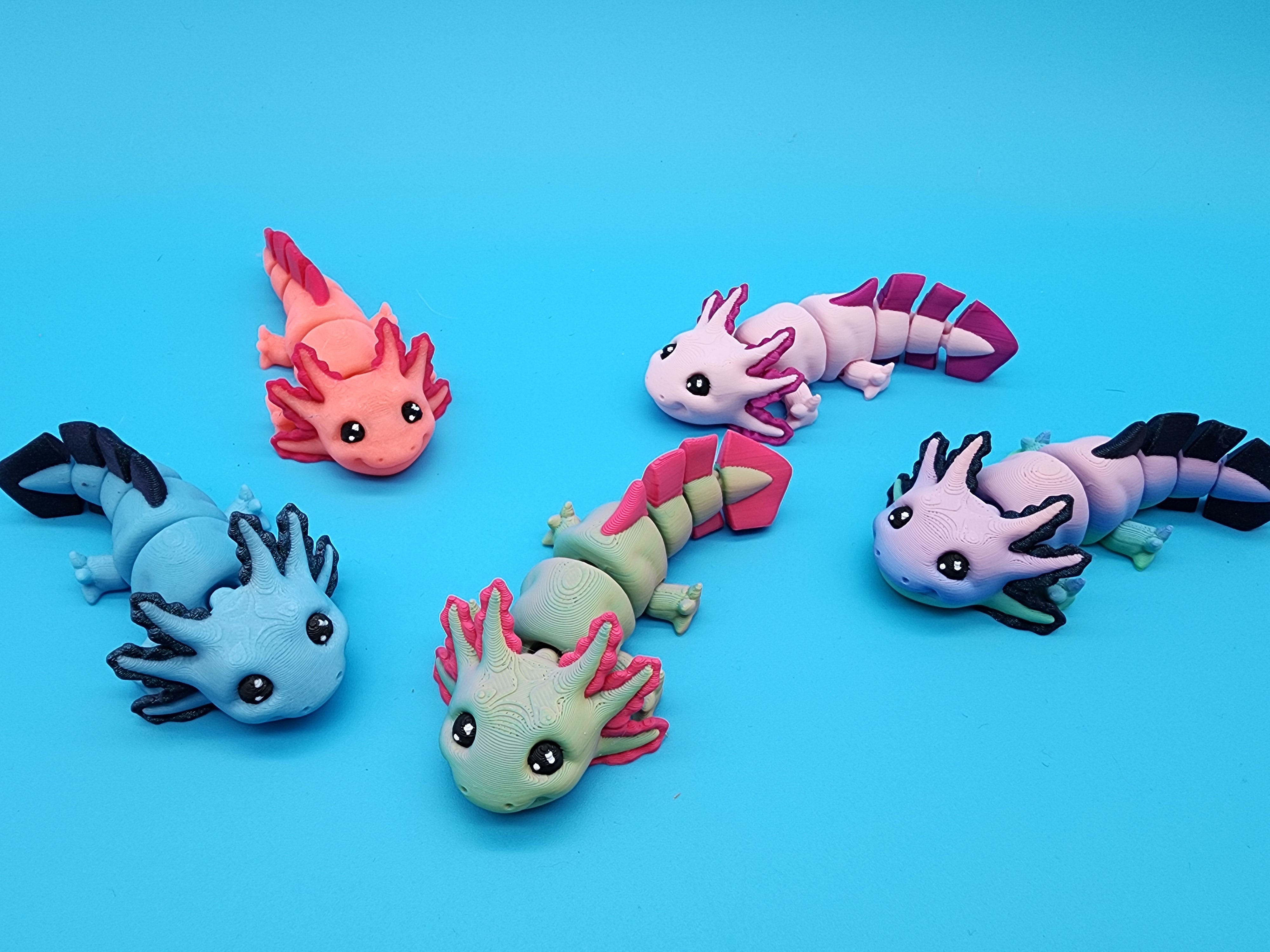 Mini Axolotl - Grab Bag - Egg Option - 3d printed articulated mini