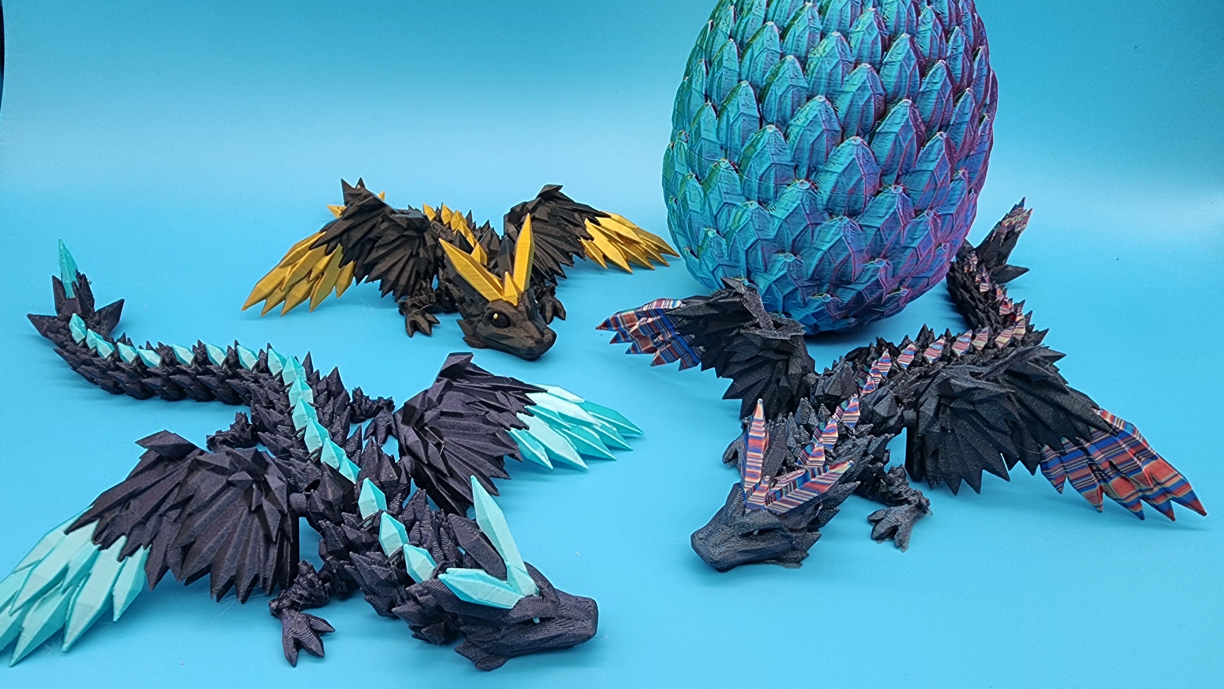 Premium Crystal Wing Dragon - 3d printed Dragon w/ beautiful details