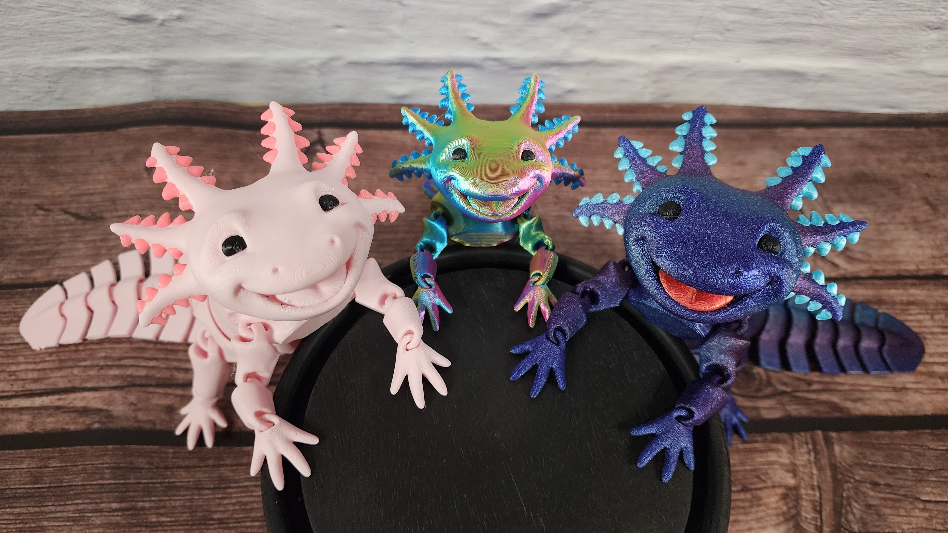 Detailed Axolotl - 3D Printed Fidget